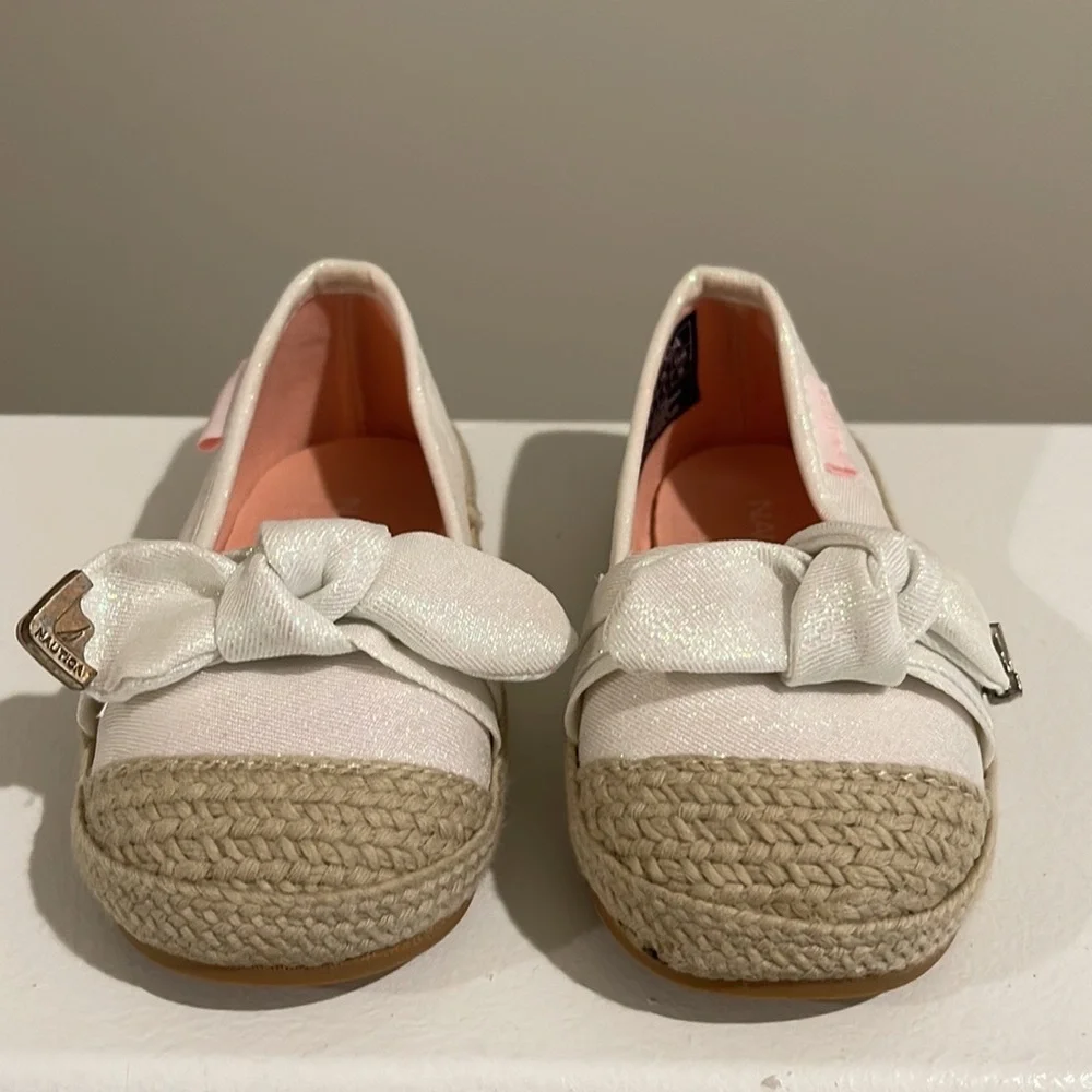 Nautica Toddler Girls Iridescent Twill Espadrille Flats